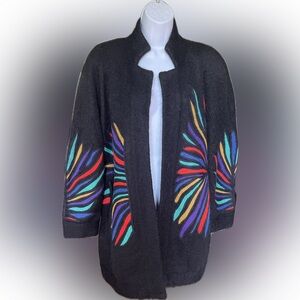 Vintage 80’s Primo Heavy Weight Wool Blend Embroidered Sweater